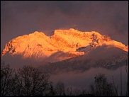 Coucher de soleil sur la Tournette - Haute Savoie