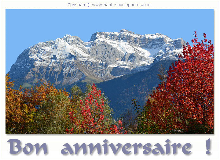 Carte de Bon Anniversaire - Automne