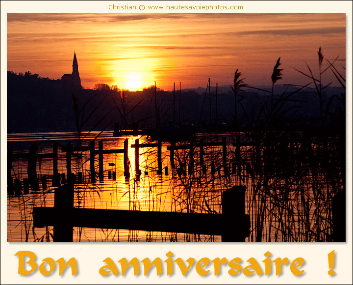 Bon Anniversaire avec un crépuscule