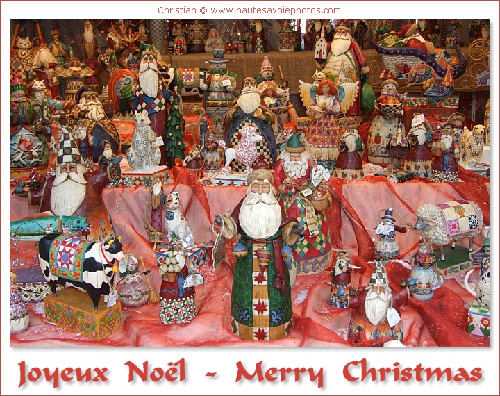 Joyeux Noël et Merry Christmas - Santons