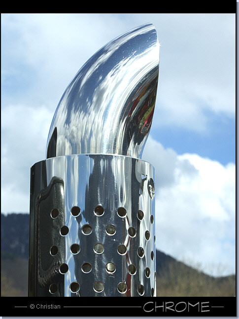 Echappement chrom� d'un Trike