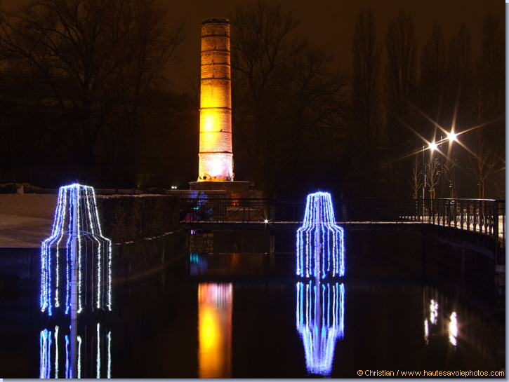 illuminations et reflets dans le canal du Thiou
