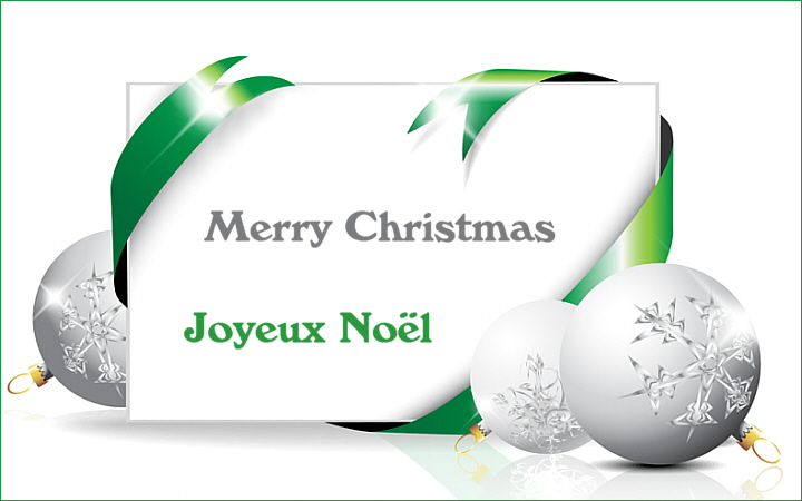 Merry Christmas et Joyeux Noël
