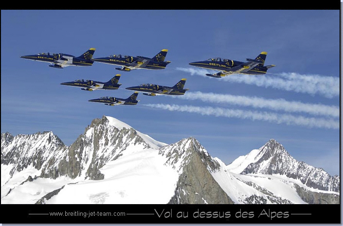 la Breitling Jet Team au dessus des Alpes