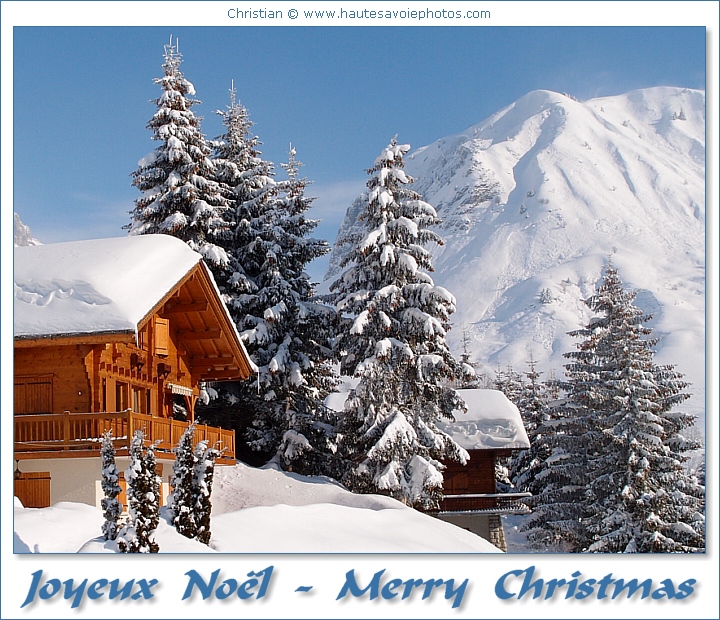 Joyeux Noël - Chalet enneigé
