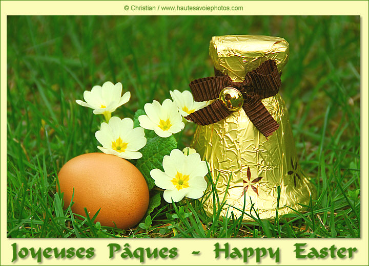 Joyeuses Pâques sur gazon