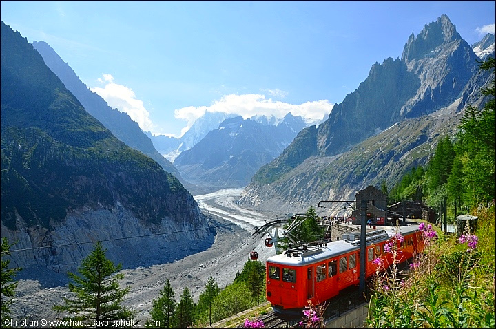 Mer de Glace et le train du Montenvers