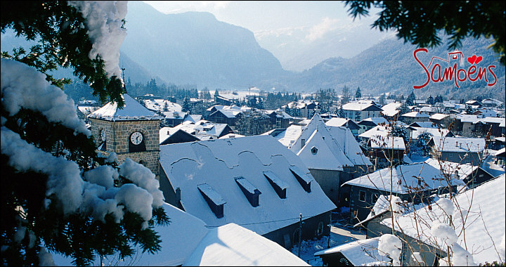 Samoëns et son église en hiver